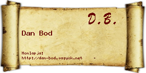 Dan Bod névjegykártya